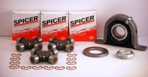 Dana Spicer Ford F250 F350 Superduty 4x4 Driveshaft Carrier Bearing and U Joint - Picture 1 of 4