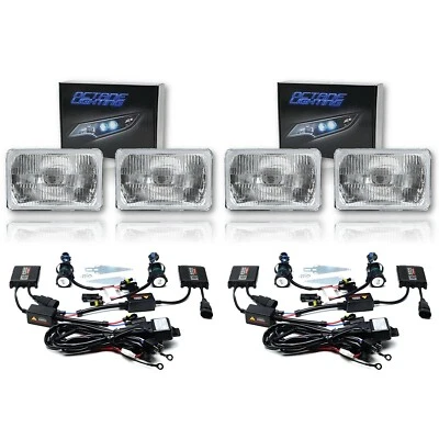 Juego de faros bombilla de vidrio semi sellado 4X6" 6000K HID H4 Foto 1 de 4