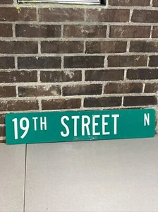 19th Street N Straßenschilder im Ruhestand aus Pell City Alabama alter Stil Schild! - Bild 1 von 8