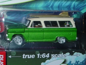 AUTO WORLD SURF RODS 1966 CHEVY SUBURBAN COLLECTIBLE TRUCK MIP 1/3600 Grn - Picture 1 of 3