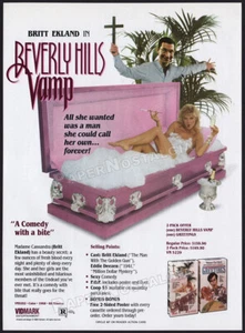 BEVERLY HILLS VAMP__Orig. 1989 Trade Print AD/ ADVERT__Britt Ekland_Eddie Deezen - Picture 1 of 1