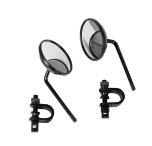1Pair 22-25mm Motorcycle Handlebar Rear View Mirrors-Black - Bild 1 von 2