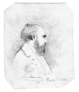 Bleistiftzeichnung,v.Hagen,Portrait,Klaviervirtuose,Louis Lacombe,um - Picture 1 of 2