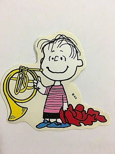 CHARLIE BROWN STISCHER SNOOPY LINUS ORIGINAL VINTAGE AUFKLEBER "THEMA MUSIK" RAR - Bild 1 von 1
