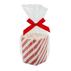 Red & White Striped Treat Box Kit for 48 - Picture 1 of 2