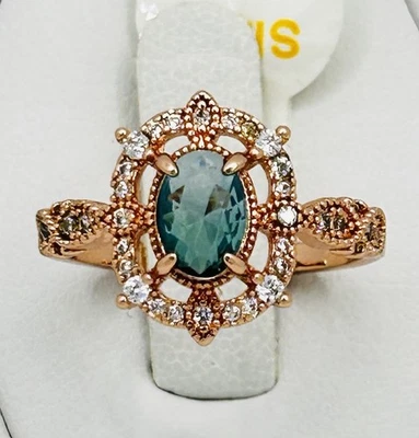 Nuevo Bomb Party Retro Laboratorio Creado Londres Topacio Azul Chapado en Oro Amarillo Talla 7 Foto 1 de 4