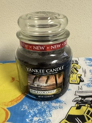 NEW! Yankee Candle Black Coconut 14.5 oz *DISCONTINUED* Tropical Island Scent - Image 1 of 4