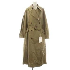 Amelie Vintage Ameri TURKEY ORGANIC FLARE TRENCH COAT LONG S BEIGE HK Used c810b - Picture 1 of 6