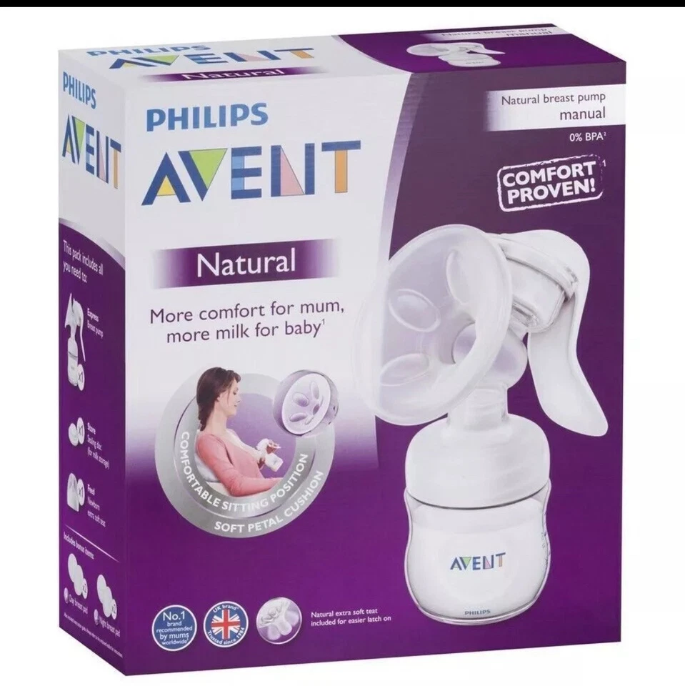 AVENT MANUAL BREAST PUMP + BOTTLE - Image 1 of 1