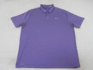Nike Shirt Herren XL Lila Tiger Woods Collection Jaquard Gestreift Polo Dri-Fit - Bild 1 von 11
