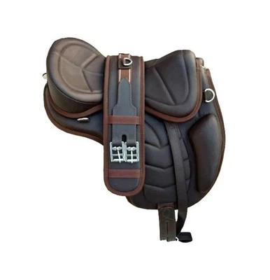 ACES EQUINE Leder baumlos Pferd FreeMax Sattel braun Farbe passend für 16 17 Zoll Sitzgröße
