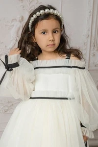 Petite Maison Kids Girls Coco Tulle Dress In Ivory  Size 10:12 New ! Party Dress - Picture 1 of 2