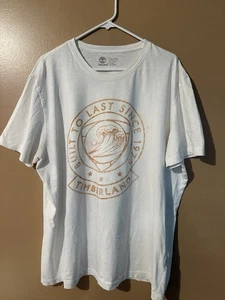 Camiseta Timberland Hombre Talla XXL Cuello Redondo Manga Corta Crema "Leer" - Imagen 1 de 9