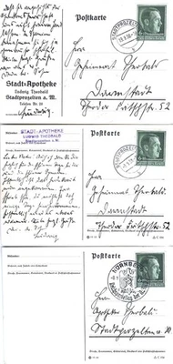 Segunda Guerra Mundial Tercer Reich alemán tres usados post Reichsparteitag 1939 lote Foto 1 de 2