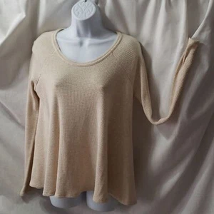 Wir die Freien. Wunderschönes waffelartiges Gewebe, Langarm, Schwingsaum Gr. S - Bild 1 von 12