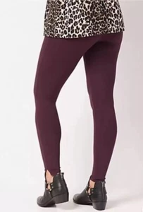 Spanx Ankle Length Ponte Hem Slit Leggings Tall Brandywine Small A370039 - Picture 1 of 12