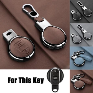 Zinc Alloy Leather Car Key Fob Case Cover For Bmw MINI Countryman Cooper F54 F55 - Picture 1 of 21