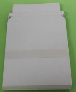 Lot of 10 White Cardboard CD/DVD Mailers Envelope w/ Self Seal Flap, 5 5/8 X 6 - Picture 1 of 3