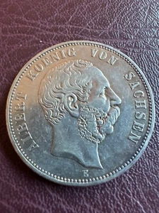 Germany-Saxony 5 Mark 1898-Silver Coin *** Scarcer - Picture 1 of 2