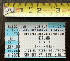 NIRVANA 1991 Ticket Stub Nevermind Kurt Cobain Hole Pixies Soundgarden Sublime - Picture 1 of 12