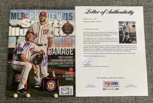 Bryce Harper + Max Scherzer Signed Full Sports Illustrated Magazine Psa/Dna LOA - Picture 1 of 4