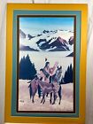 Native American Woman And Children On Horses:Chevon Dacon #9/1500 Signed Print