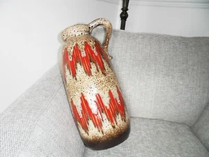 XXLarge Floor Standing Vintage Scheurich West German Fat Lava Vase 1960-70s - Picture 1 of 15