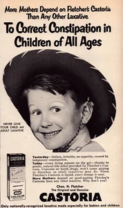 Fletcher's Castoria Cowboy Constipation Cure for Kids Vintage Print Ad 1956 - Picture 1 of 4