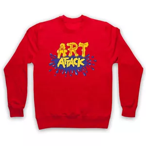 ART ATTACK LOGO UNOFFICIAL CREATIVE KIDS TV RETRO SHOW ADULTS UNISEX SWEATSHIRT - Picture 1 of 11