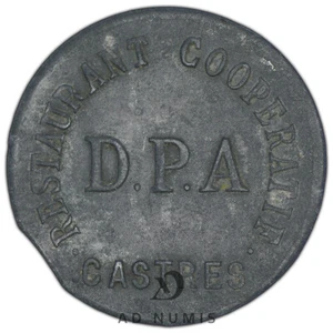 France jeton nécessité 5 centimes Restaurant coopératif Castres DPA Fauté clippé - Imagen 1 de 2