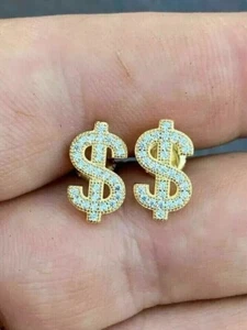 Women's Stud Earring 2.00Ct Round Cut 14K Yellow Gold Plated Lab Created Diamond - Picture 1 of 4