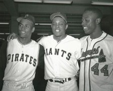 Baseball Legends Roberto Clemente, Willie Mays, Hank Aaron Photo Picture