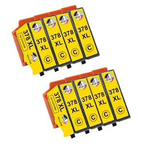 8 YLW 378XL Ink Cartridges For Epson XP8000 XP8500 XP8505 XP8600 XP8600 NON OEM - Afbeelding 1 van 7