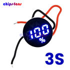2S/3S/4S/7S Mini Round 2-wire LED Voltmeter Waterproof Voltage Power Meter 7.4V