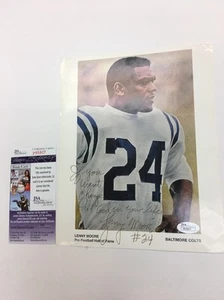 Lenny Moore Autographed 8x10! Baltimore Colts! JSA COA! HOF! - Picture 1 of 1