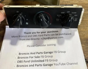 ✅1992-1994 Ford F-150 F-250 F-350 Bronco Climate Control F2DH-19C571-AB. - Picture 1 of 2