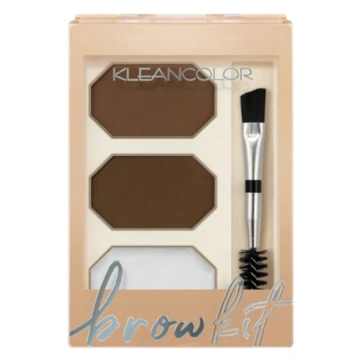KleanColor 3-Piece Brow Kit - Powder, Wax, Applicator - *DEEP BROWN - ESPRESSO* - Image 1 of 2