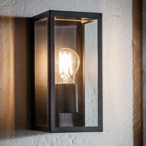 Endon Oxford Outdoor Wall Lantern – Matt Black Stainless Steel IP44 - Picture 1 of 4