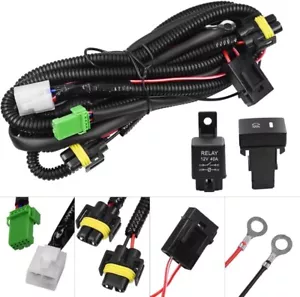 H11 880 881 H9 Fog Light Lamp Wiring Harness Socket Wire Connector with 40A R... - Picture 1 of 7