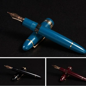 Pluma Estilográfica Wingsung 630 Tornillo Pistón Resina Oro 14K Nuevo en Caja EF/F/B/M Writin4k - Imagen 1 de 14