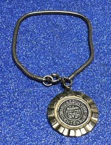 Vintage Oregon Statehood Centennial Medalion Bracelet Portland Wagon Airplane - Picture 1 of 8