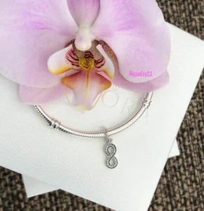 Dije de Pandora Símbolo del Infinito, Pulsera Colgante de Cuentas, Totalmente Nuevo, #791351CZ - Imagen 1 de 4
