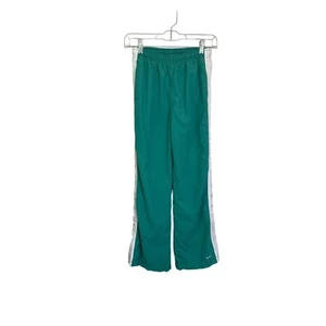 Vintage Nike Track Pants Green White Side Stripe Youth Large 14 Y2K Style - Picture 1 of 4