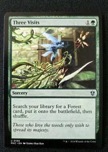 MTG 1x Three Visits #0189 Non Foil Uncommon Commander Murders at Karlov Manor - Picture 1 of 2