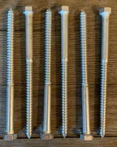 316 Edelstahl Lag Schrauben / Schrauben 1/2 Zoll x 8 zoll - Bild 1 von 3