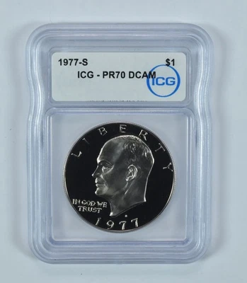 1977-S Eisenhower Dollar PR70 DCAM ICG *6710 - Image 1 of 4