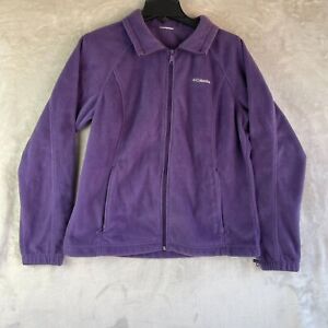 Columbia Girls Purple Fleece Jacket Pockets Mock Neck (Please read)