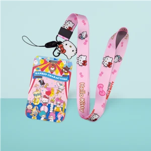 UK Niedliche Kawaii Anime Kätzchen Katze Student Ausweis Halter Schlüsselband Schulbedarf - Bild 1 von 3