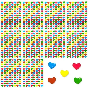 1040 Stück Herz Herzen Sticker Aufkleber Bunt Glänzend Liebe Scrapbooking - Bild 1 von 1