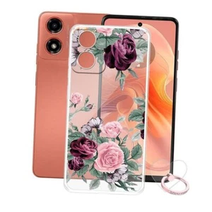 Phone Case for Motorola Moto G04 (6.56") with 360° Rotation Ring Holder Stand,  - Picture 1 of 8